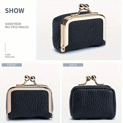 Genuine Leather Vintage-Inspired Coin Purse with Kiss Lock DailySale
