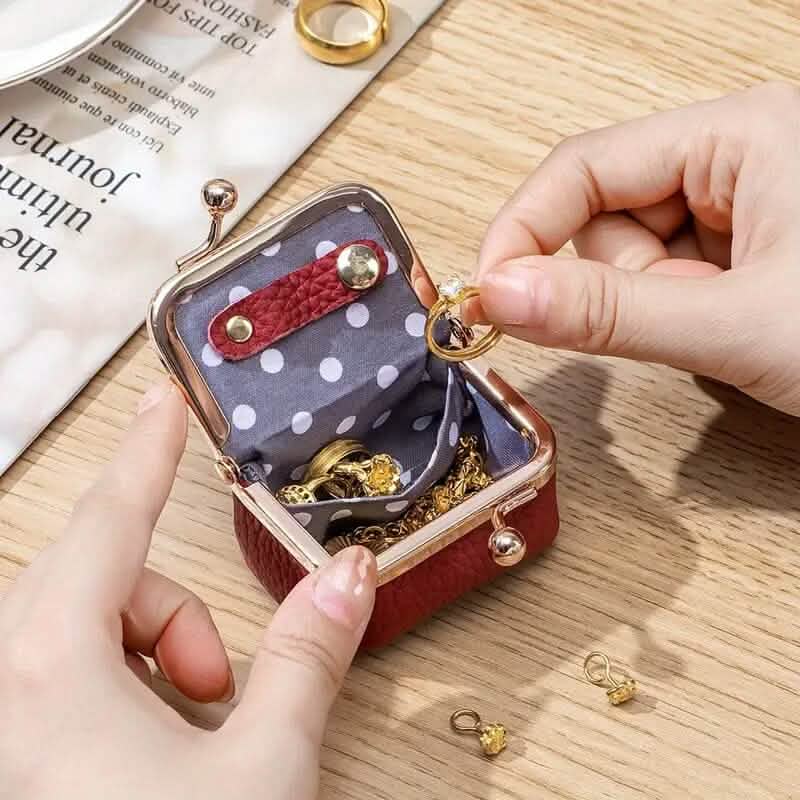 Genuine Leather Vintage-Inspired Coin Purse with Kiss Lock DailySale