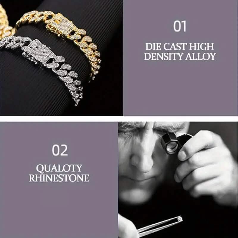 Geometric Bling Hip-Hop Cuban Chain Neckiace DailySale