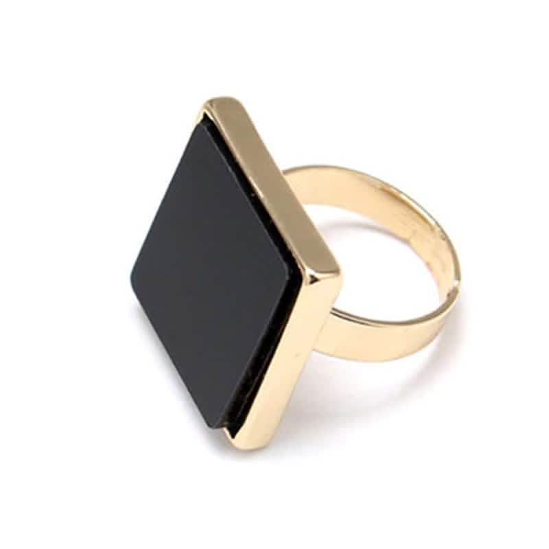 Geometric Square Color Shell Ring Bohemia Personality Exaggerated Fashion Rings DailySale