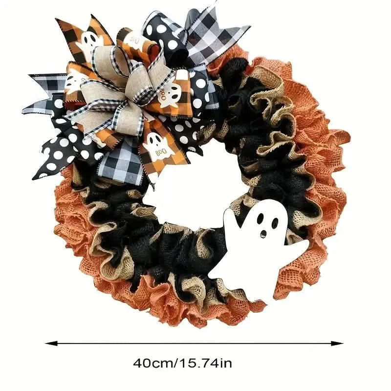 Ghost Halloween Wreath Front Door Décor DailySale