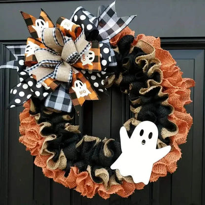 Ghost Halloween Wreath Front Door Décor DailySale