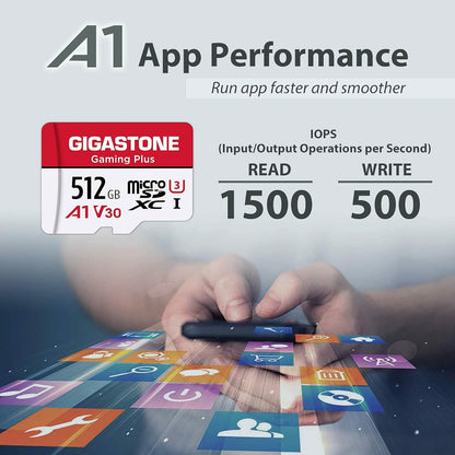 Gigastone 512GB MicroSDXC Memory Card with Adapter  (Refurbished) DailySale