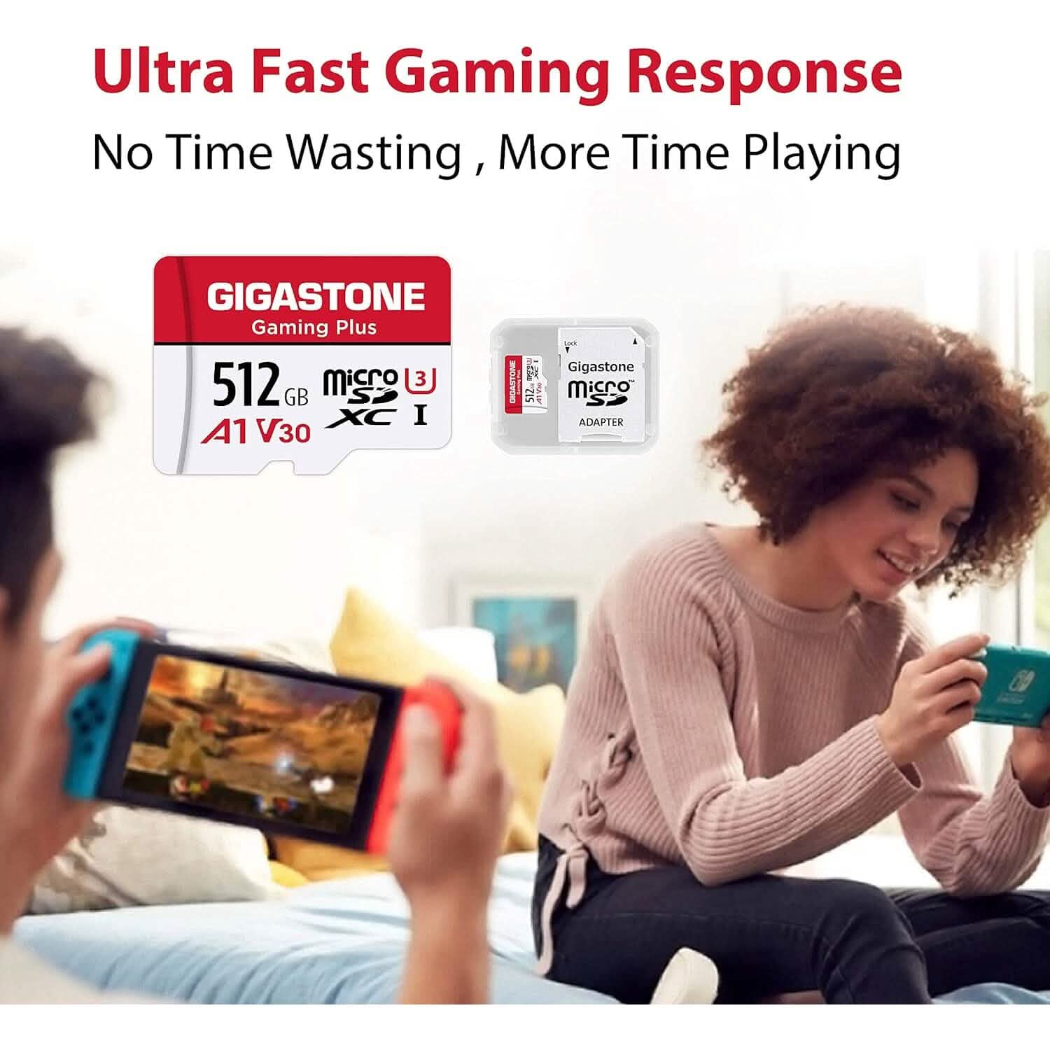 Gigastone 512GB MicroSDXC Memory Card with Adapter  (Refurbished) DailySale