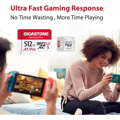 Gigastone 512GB MicroSDXC Memory Card with Adapter  (Refurbished) DailySale