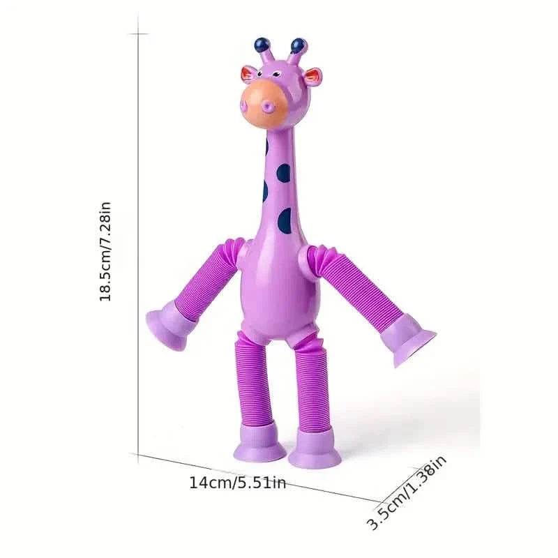 Giraffe Suction Cup Cartoon Creative Puzzle Toy, Stretching Tube, Telescopic Tube, Decompression DailySale