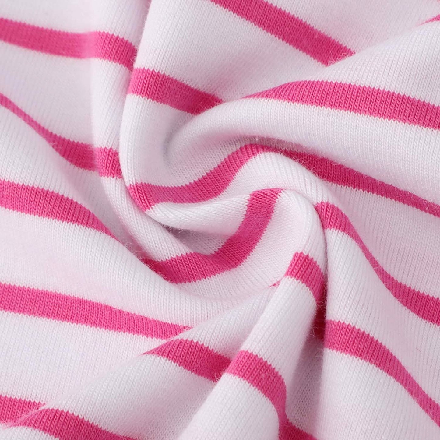Girls Cotton Long Sleeve Casual Cartoon Appliques Striped Jersey Dress DailySale