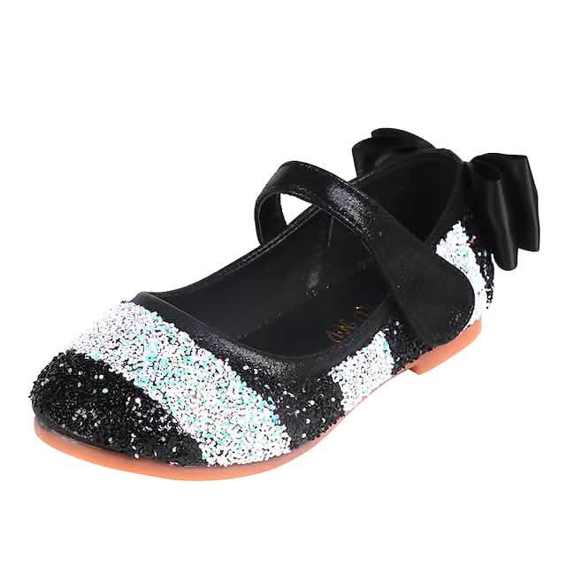 Girls' Glitters PU Sequined Jeweled Flat Shoes DailySale