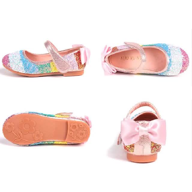 Girls' Glitters PU Sequined Jeweled Flat Shoes DailySale