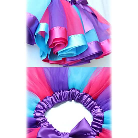 Girl's Layered Ballet Tulle Rainbow Tutu Skirt DailySale