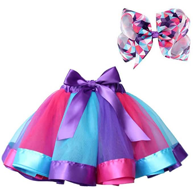 Girl's Layered Ballet Tulle Rainbow Tutu Skirt DailySale
