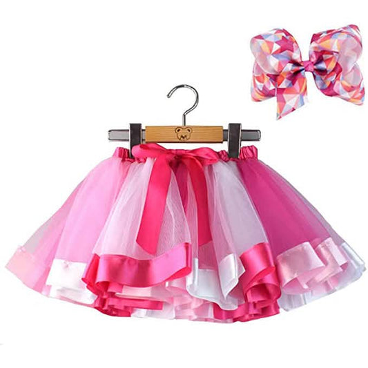 Girl's Layered Ballet Tulle Rainbow Tutu Skirt DailySale