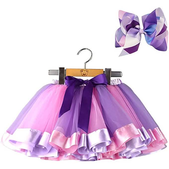 Girl's Layered Ballet Tulle Rainbow Tutu Skirt DailySale