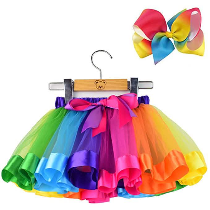 Girl's Layered Ballet Tulle Rainbow Tutu Skirt DailySale