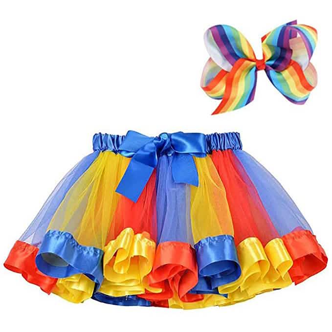 Girl's Layered Ballet Tulle Rainbow Tutu Skirt DailySale