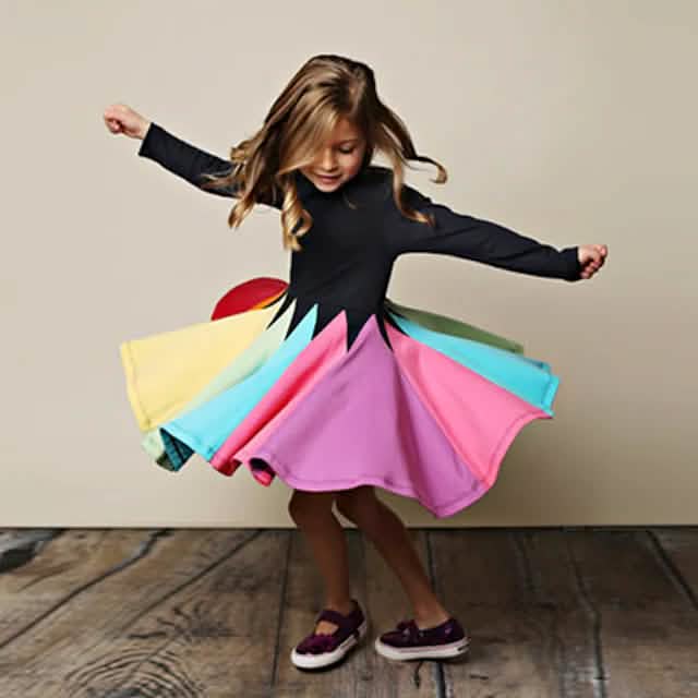 Girls' Rainbow Casual Dress DailySale