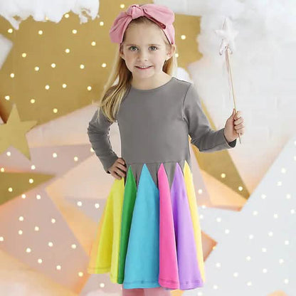 Girls' Rainbow Casual Dress DailySale