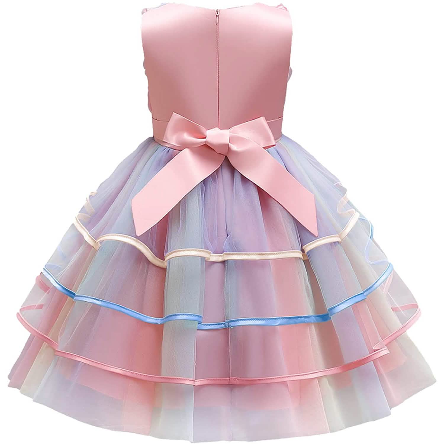 Girl's Rainbow Tulle Lace Dress DailySale