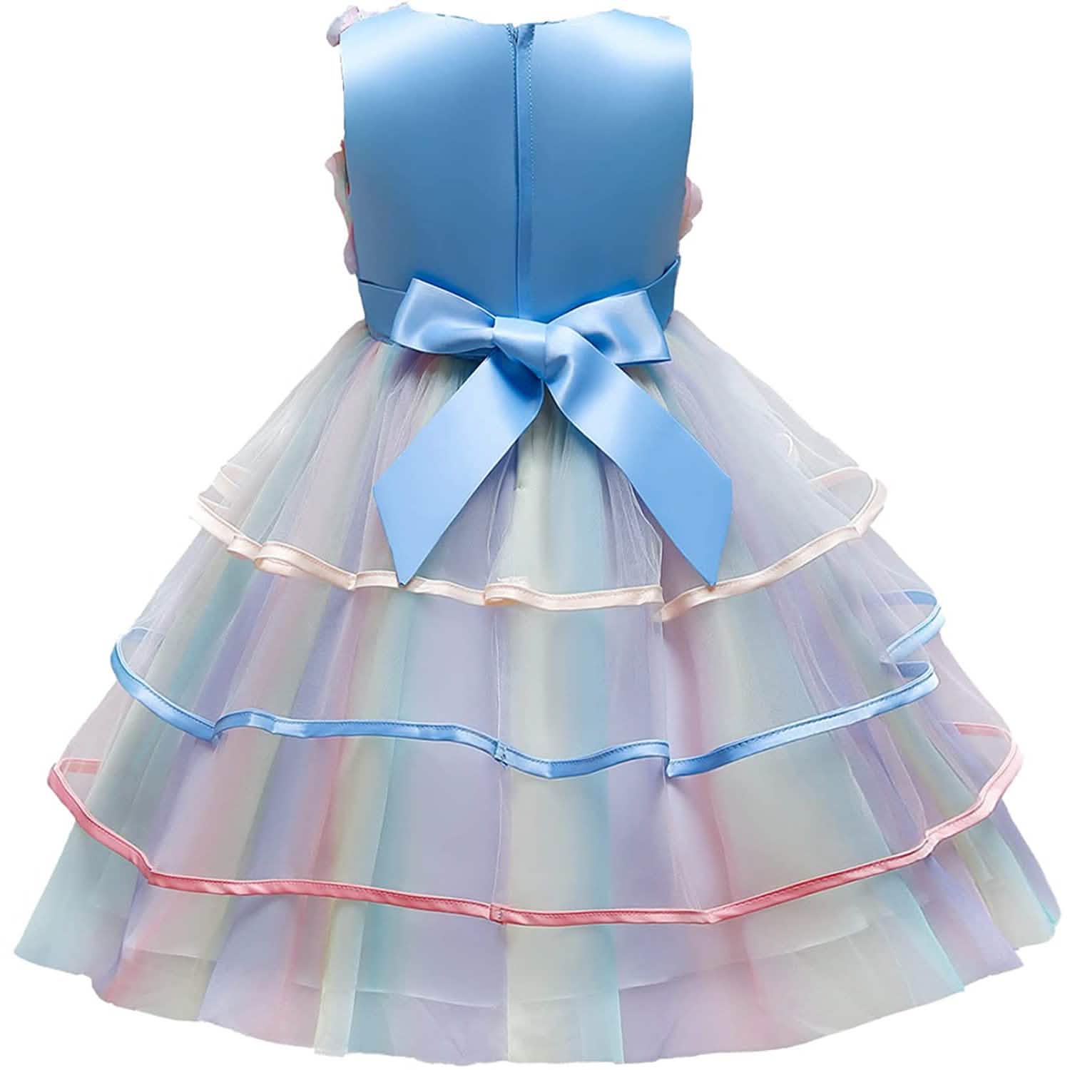 Girl's Rainbow Tulle Lace Dress DailySale