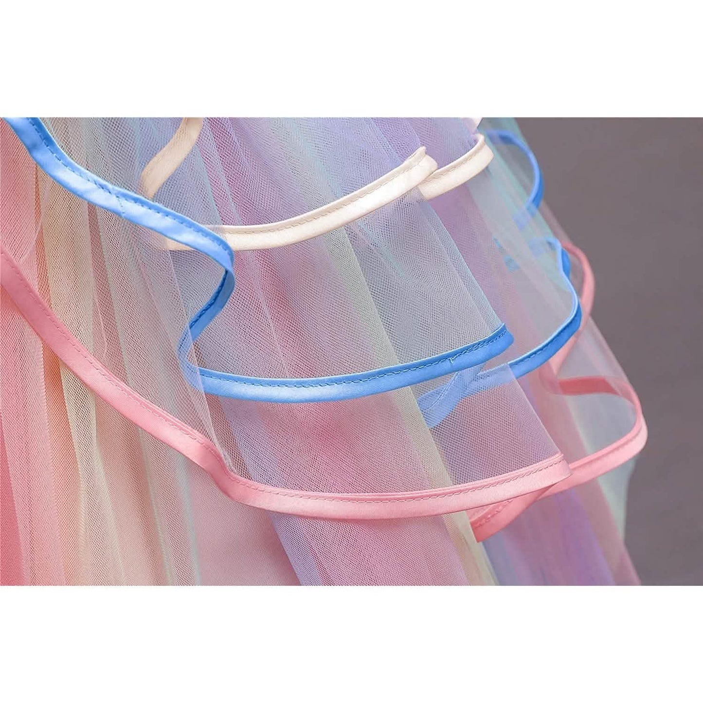 Girl's Rainbow Tulle Lace Dress DailySale