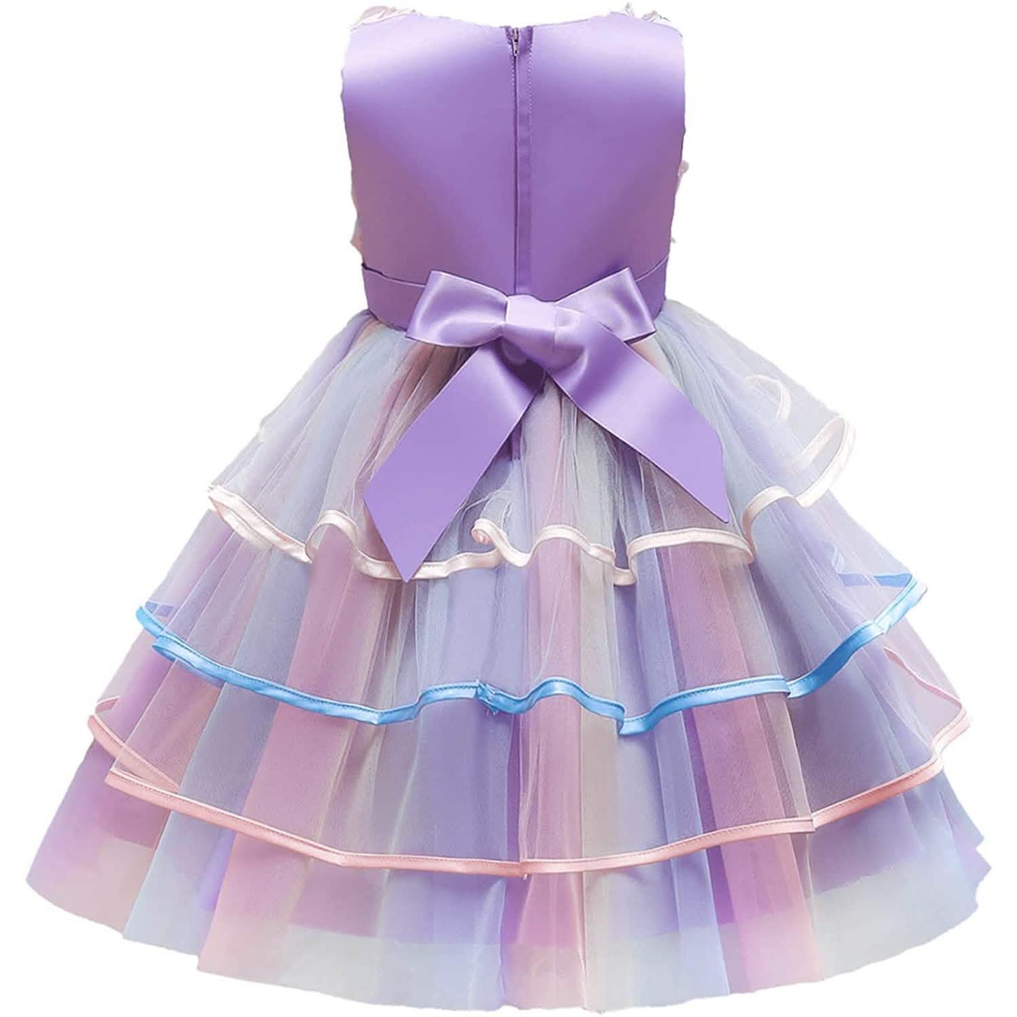 Girl's Rainbow Tulle Lace Dress DailySale