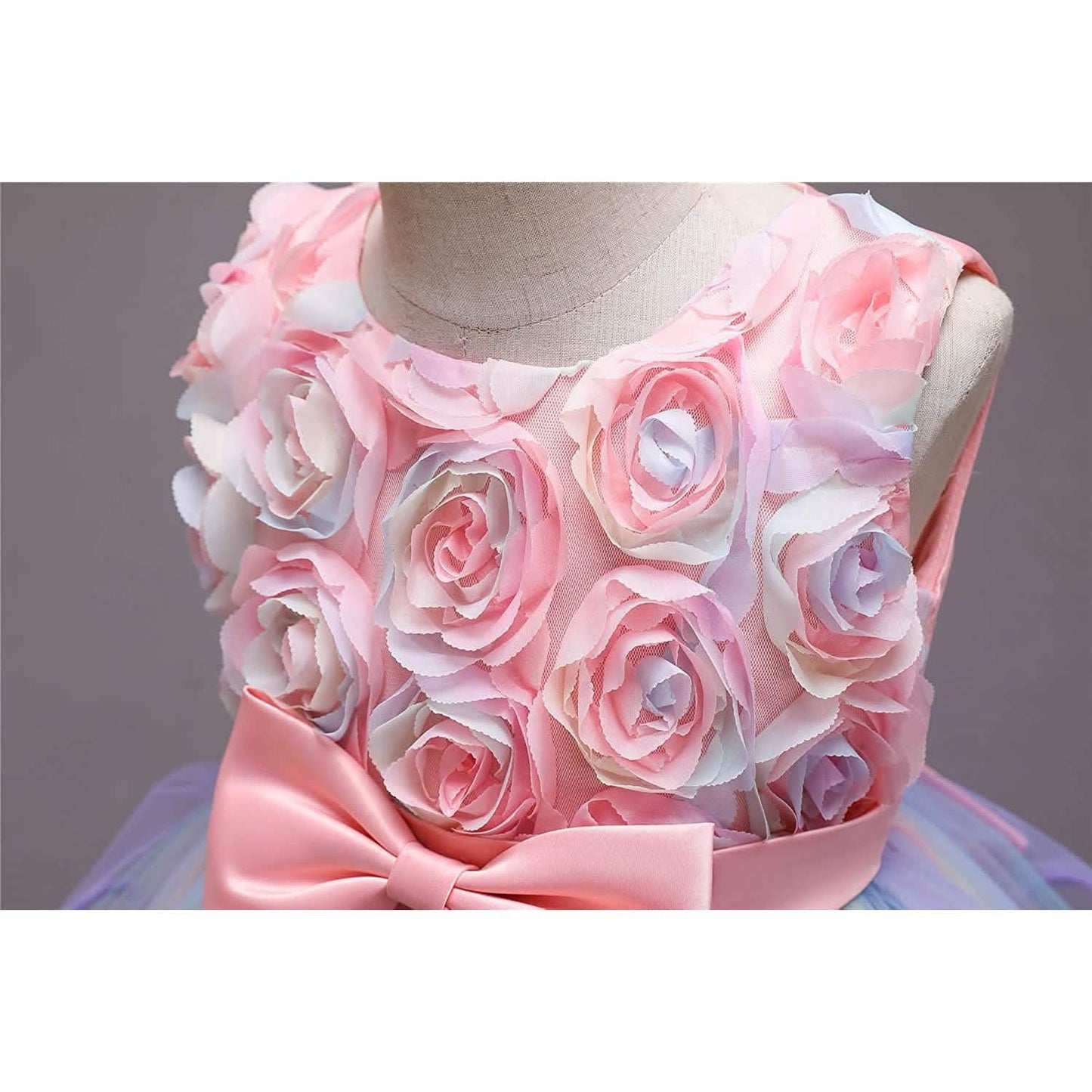 Girl's Rainbow Tulle Lace Dress DailySale