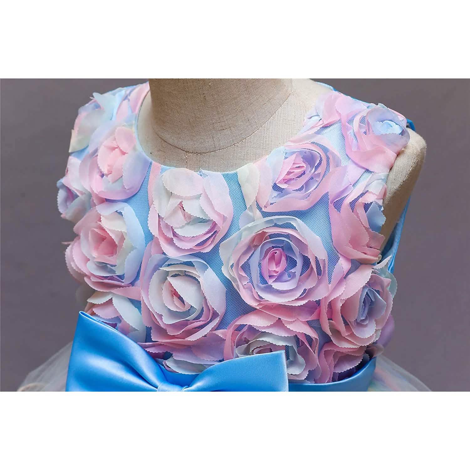 Girl's Rainbow Tulle Lace Dress DailySale