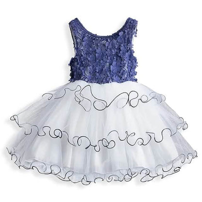 Girls' Ruffle Mesh Embroidered Dress DailySale