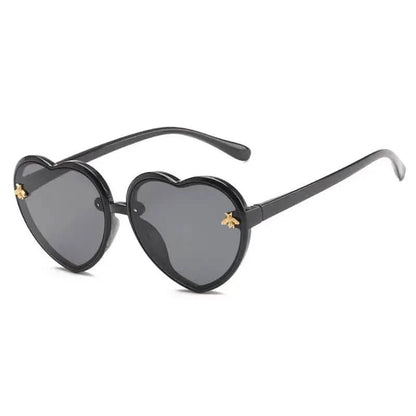 Girls Sunglasses UV Protection Heart Shaped Little Bee Decor Sunshade Glasses DailySale