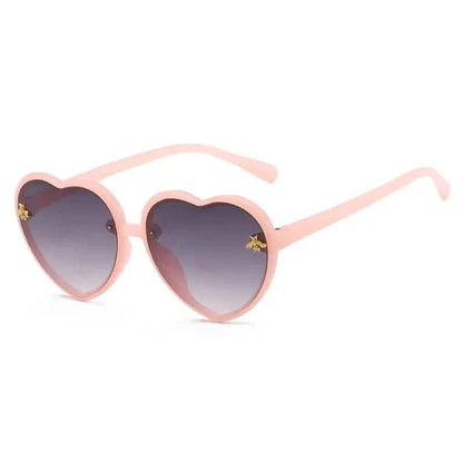 Girls Sunglasses UV Protection Heart Shaped Little Bee Decor Sunshade Glasses DailySale