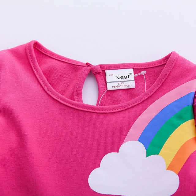 Girls' Unicorn Rainbow Flower Dress DailySale