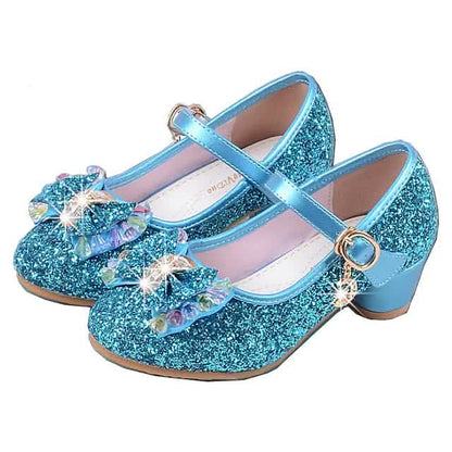 Girls'Heels Party Mary Jane Basic Pump Dress Crystal Bowknot DailySale