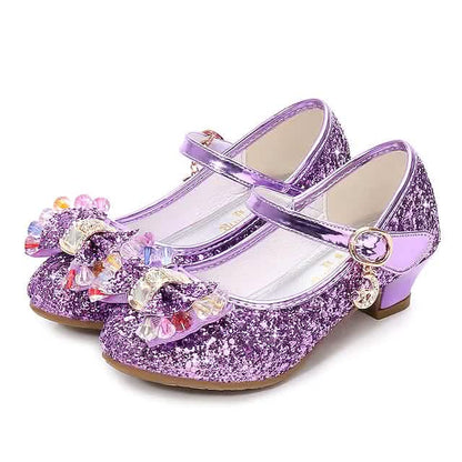 Girls'Heels Party Mary Jane Basic Pump Dress Crystal Bowknot DailySale