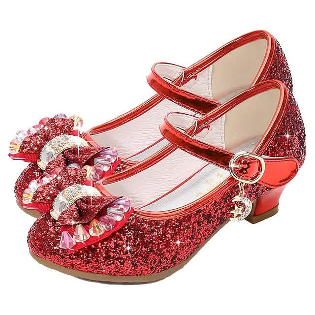 Girls'Heels Party Mary Jane Basic Pump Dress Crystal Bowknot DailySale