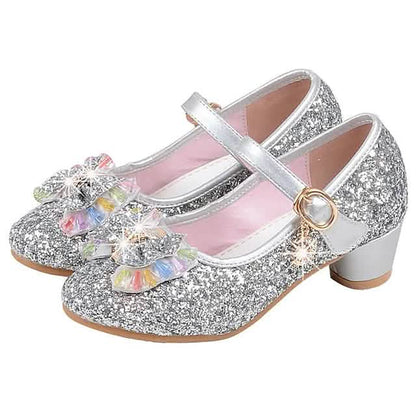 Girls'Heels Party Mary Jane Basic Pump Dress Crystal Bowknot DailySale
