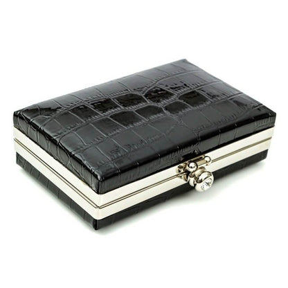 Glambag Shiny Exotic Croc Frame Clutch DailySale