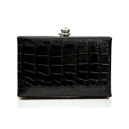 Glambag Shiny Exotic Croc Frame Clutch DailySale