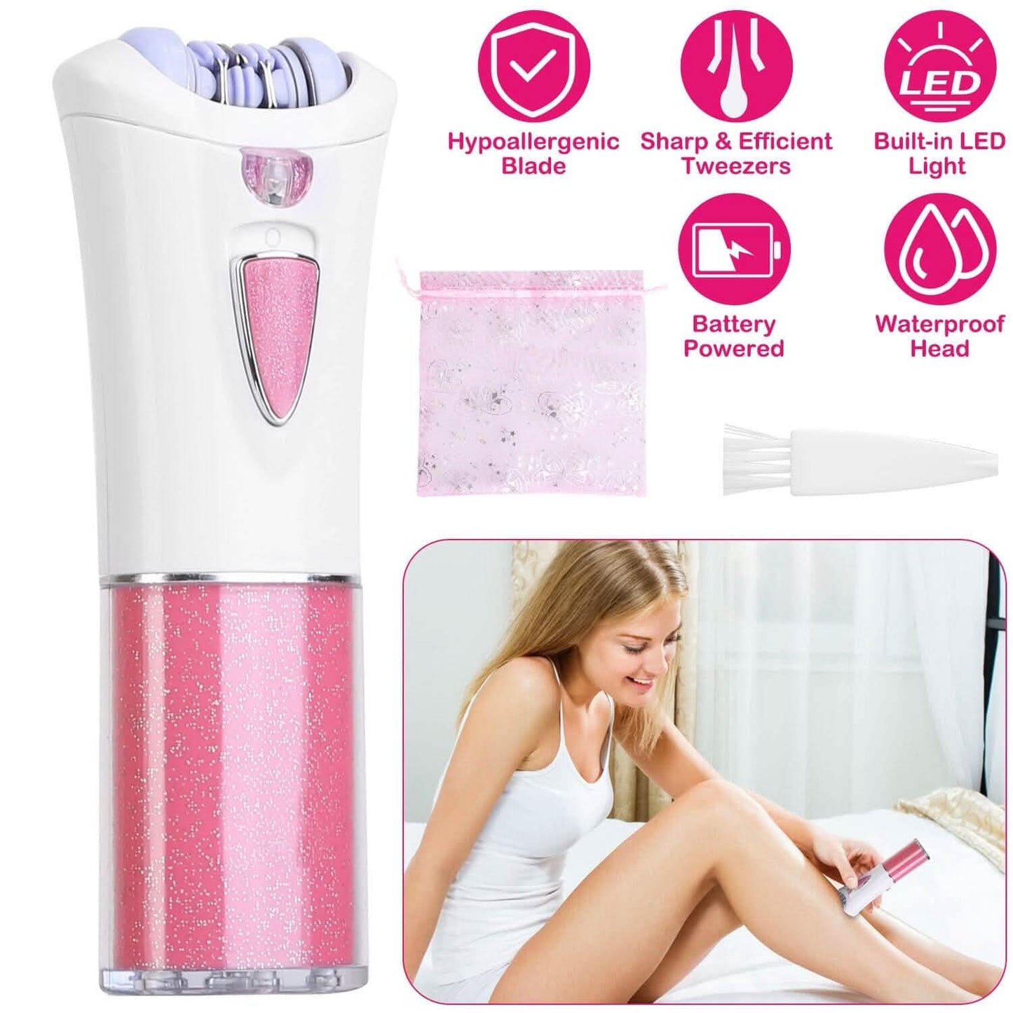 Glide Epilator Women Shaver Facial Body Hair Remover DailySale