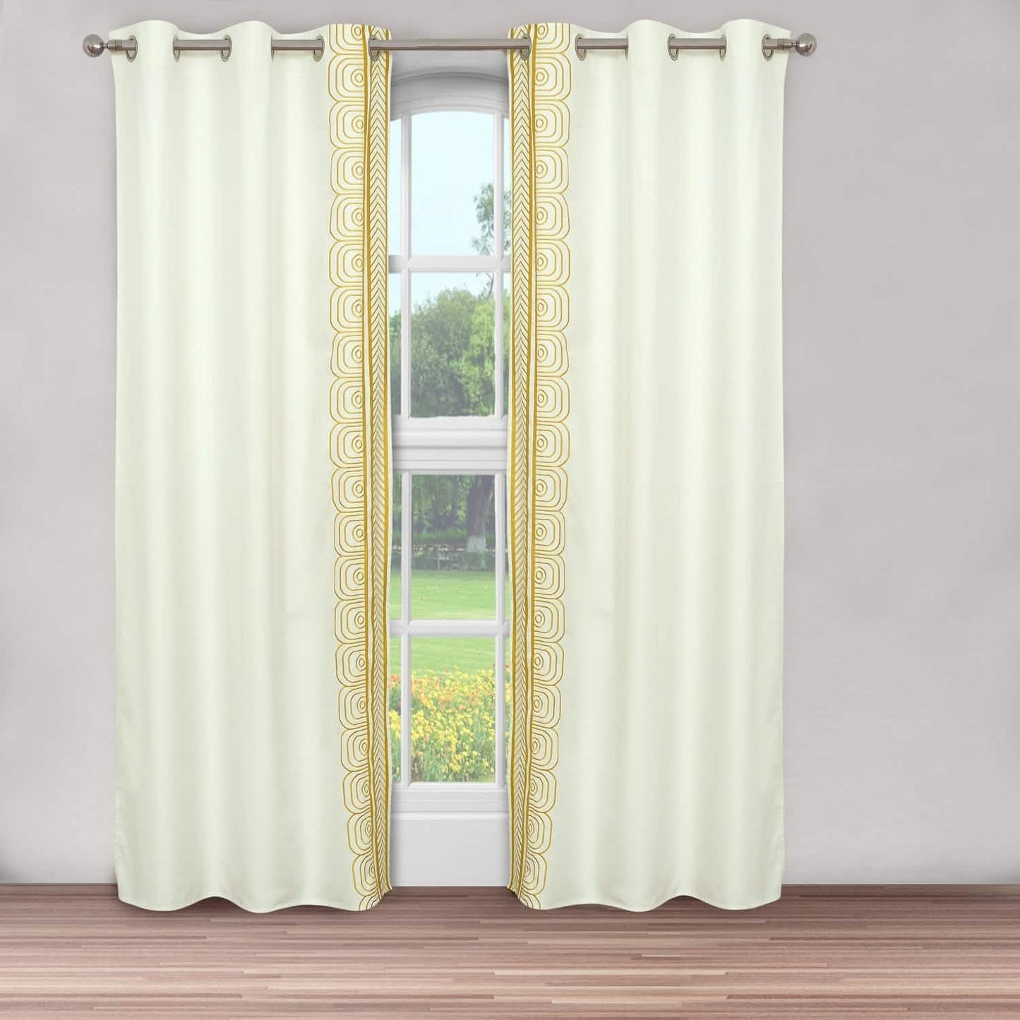 Global Embroidered Window Panel Pair DailySale