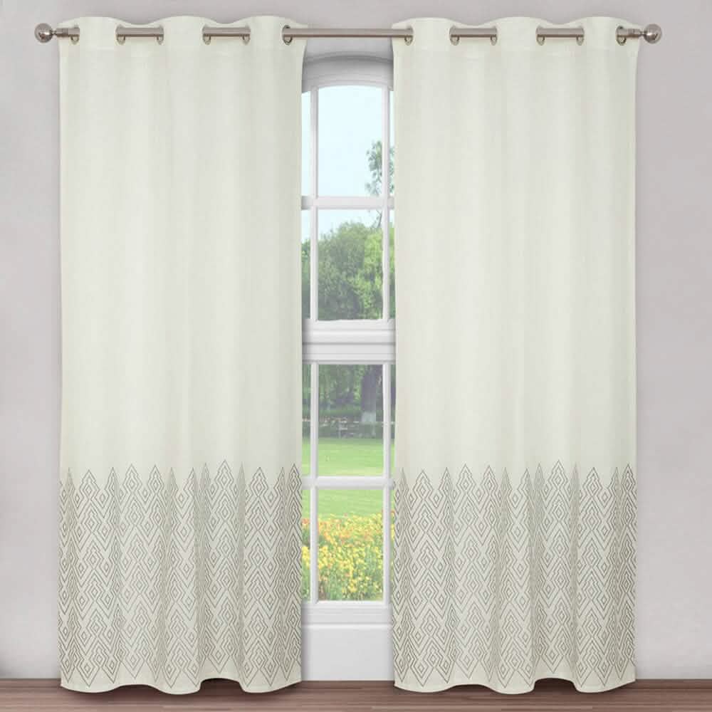 2-Piece Set: Global Mali Embroidered Window Panel Pair DailySale