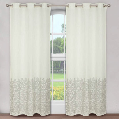 2-Piece Set: Global Mali Embroidered Window Panel Pair DailySale