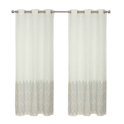 2-Piece Set: Global Mali Embroidered Window Panel Pair DailySale