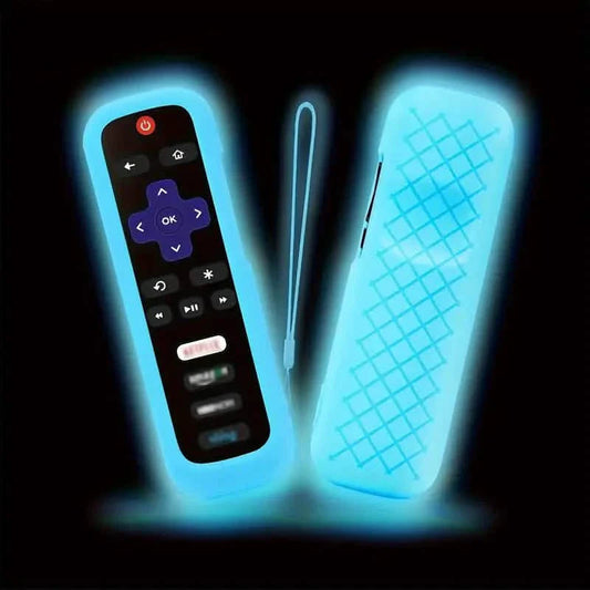 Glow-in-the-Dark Silicone Remote Cover With Lanyard DailySale