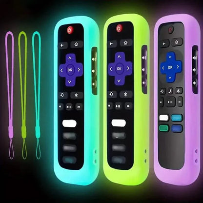 Glow-in-the-Dark Silicone Remote Cover With Lanyard DailySale