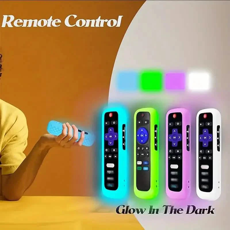 Glow-in-the-Dark Silicone Remote Cover With Lanyard DailySale