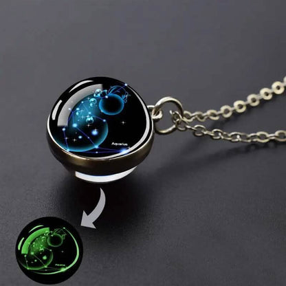 Glow-in-the-Dark Zodiac Pendant Necklace DailySale
