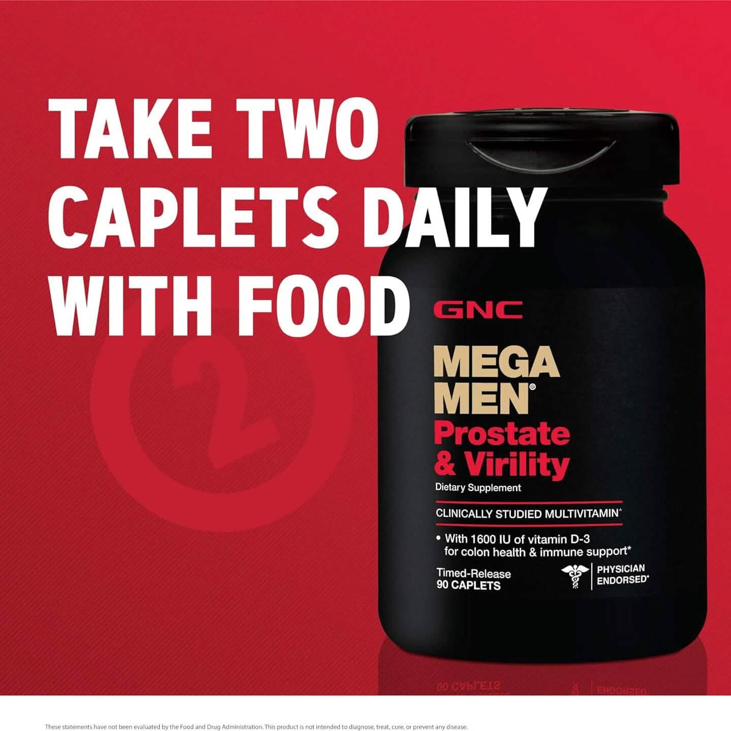 GNC Mega Men Prostate and Virility Supports Optimal Sexual Health and Prostate Health 90 Caplets DailySale