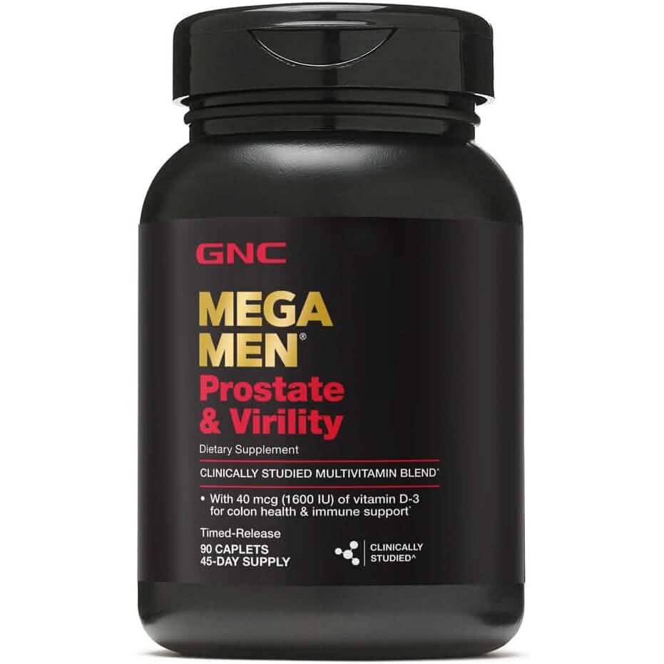 GNC Mega Men Prostate and Virility Supports Optimal Sexual Health and Prostate Health 90 Caplets DailySale