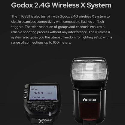Godox Camera Flash Speedlight for Sony TT685IIS TT685II-S 2.4G Wireless HSS GN60 Flash  (Refurbished) DailySale