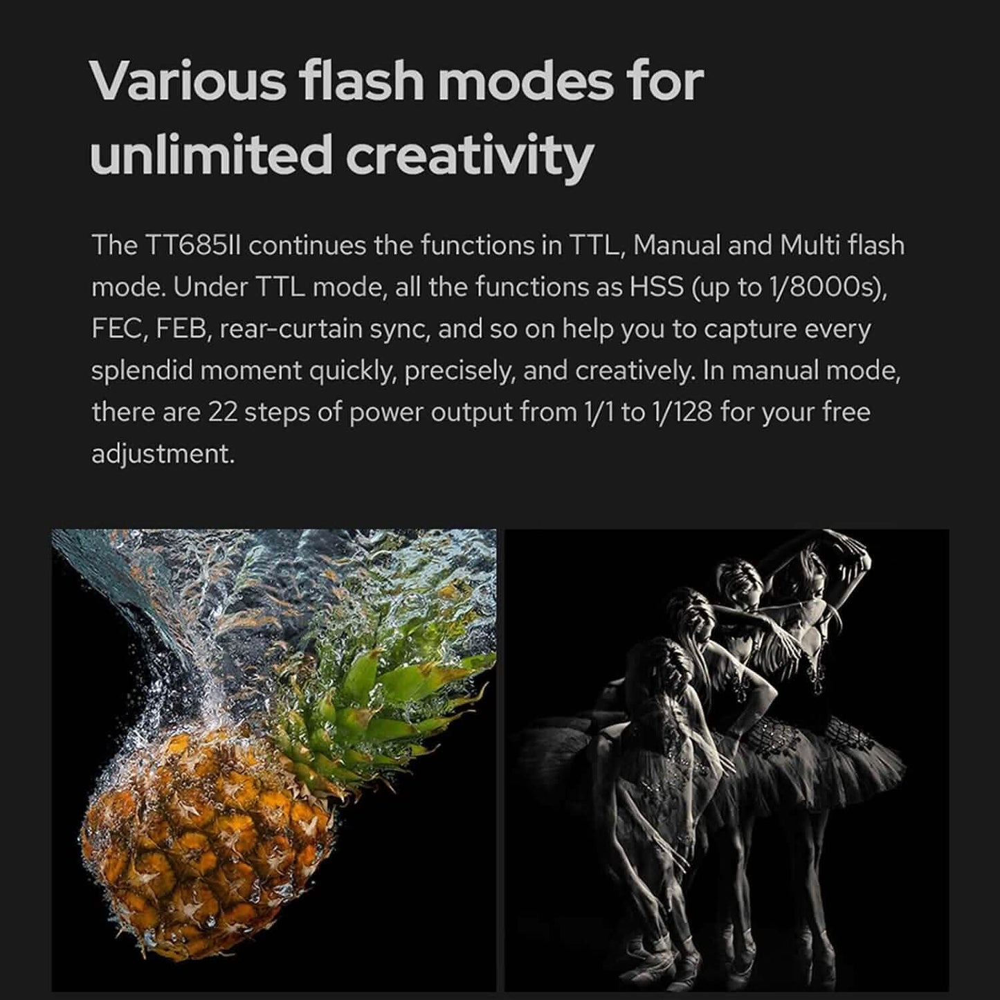 Godox Camera Flash Speedlight for Sony TT685IIS TT685II-S 2.4G Wireless HSS GN60 Flash  (Refurbished) DailySale